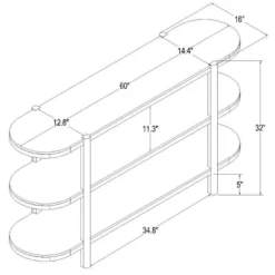 32" Portola Hills 3 Shelf Horizontal Bookcase - Threshold™ Designed With Studio McGee -WarmWhisper Store GUEST b29322d3 efb6 44c0 a459 930a88eaa026