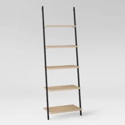 72" Loring 5 Shelf Leaning Bookshelf - Threshold™ -WarmWhisper Store GUEST b2f506da fcdc 4735 b10b d49aa58dbbd8