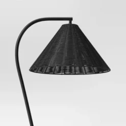 Arc Neck Floor Lamp With Natural Shade Black (Includes LED Light Bulb) - Threshold™ 2 Arc Neck Floor Lamp With Natural Shade Black (Includes LED Light Bulb) - Threshold™ -WarmWhisper Store GUEST b3359c3b 1bca 48a3 a12e 66ee18b8cf18