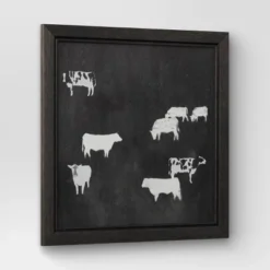 (Set Of 2) 12" X 12" Cow Collection II Framed Wall Canvases - Threshold™ -WarmWhisper Store GUEST b344498b 2140 4a52 b3be 29b42cd41f2d