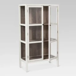 56.2" Hadley Library Cabinet With Glass Shell White - Threshold™ -WarmWhisper Store GUEST b3be3e09 a22b 4dd7 963c b3cc3e349a54