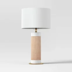 Ceramic Table Lamp With Natural Wrap White - Threshold™ 4 Ceramic Table Lamp With Natural Wrap White - Threshold™ -WarmWhisper Store GUEST b631c81c 33d1 4715 9813 066da6c38938