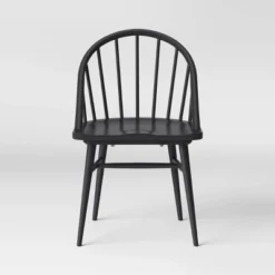 2pk Adwolf Rounded Spindle Dining Chairs Black - Threshold™ -WarmWhisper Store GUEST b73366f6 2ccc 4621 929a 1dd8fc28ea92