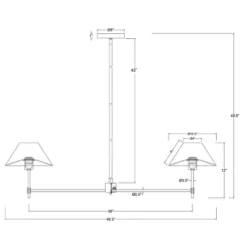 Metal Two Arm Shaded Chandelier Ceiling Light Black - Threshold™ Designed With Studio McGee -WarmWhisper Store GUEST b7f1cfdd a67e 4445 8a17 70e0130b9351