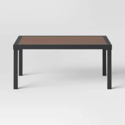 Bryant 2pc Faux Wood Patio Loveseat & Coffee Table - Gray/Natural - Threshold™ -WarmWhisper Store GUEST ba083347 617b 4dd4 8a16 a648e7fd009c