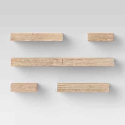 Set of 5 Wall Shelf Natural - Project 62™ Set Of 5 Wall Shelf Natural - Project 62™ -WarmWhisper Store GUEST baa79afe 5979 47e1 82a1 beaf544c7383
