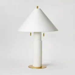 Ceramic Table Lamp With Tapered Shade White - Threshold™ Designed With Studio McGee -WarmWhisper Store GUEST bb7258ec 5cd1 4f4f 84fa 7992eea042f1