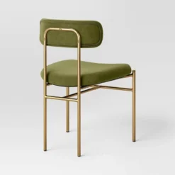 Orion Luxe Dining Chair With Brass Legs Olive Green Velvet - Threshold™ -WarmWhisper Store GUEST bd8c2c24 3b6e 489d 8089 ea0e4734f388
