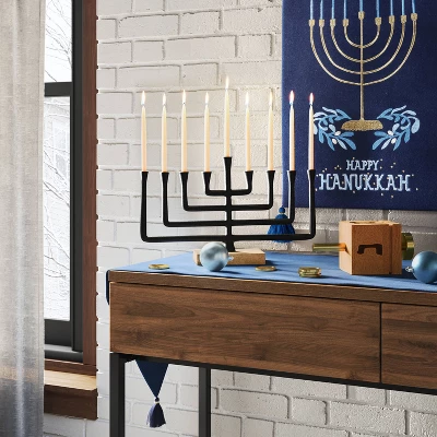 Modern Aluminum and Wood Menorah Black - Threshold™ Modern Aluminum And Wood Menorah Black - Threshold™ -WarmWhisper Store GUEST bdee11f6 e699 45ee 88fc af2815973b67