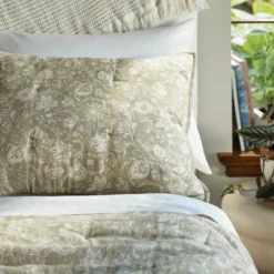 Standard Floral Print Trad Cotton Voile Lofty Quilt Sham Green - Threshold™ -WarmWhisper Store GUEST bf71adc4 05df 450f bbec e4fe8094f052