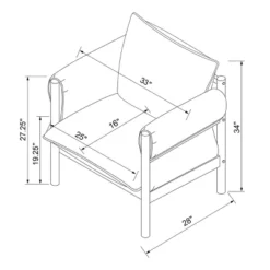 Arbon Wood Dowel Accent Chair With Cushion Arms - Threshold™ Designed With Studio McGee -WarmWhisper Store GUEST c429d501 6755 4c8a 864f afd6717b29db