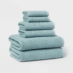 6pc Modern Bath Towels And Washcloths Set - Threshold™ -WarmWhisper Store GUEST c6773a33 a6b5 419c ada6 4a4c27ffd52b