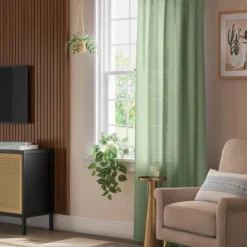 Solid Farrah Light Filtering Window Curtain Panel - Threshold™