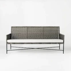 Wicker & Metal X Frame Patio Sofa - Gray - Threshold™ Designed With Studio McGee -WarmWhisper Store GUEST cc70c42f 8a55 439d 94fa 2f1b97698daa