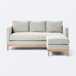 Woodland Hills Wood Base Sofa Light Gray - Threshold™ Designed With Studio McGee -WarmWhisper Store GUEST ccca059c 0892 4548 9413 b055d1449dad