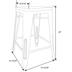 Set Of 2 Hampden Industrial 24" Counter Height Barstool Natural Metal - Threshold™ -WarmWhisper Store GUEST ce048798 02a7 4c5f 85a3 f37215469cab