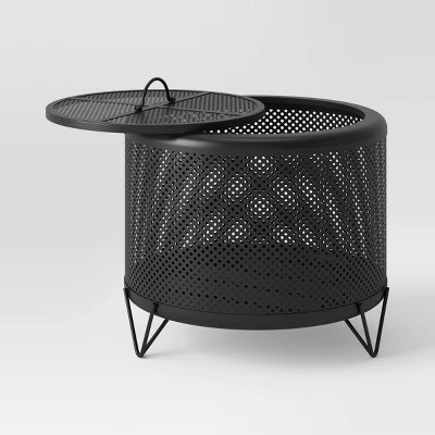25" Metal Wood Burning Lantern Style Fire Pit - Black - Threshold™ 25" Metal Wood Burning Lantern Style Fire Pit - Black - Threshold™ -WarmWhisper Store GUEST cfa2eaeb d9cc 4611 932d fb4e271309ac