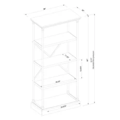 65" Conway Cast Iron Bookshelf Gray - Threshold™ -WarmWhisper Store GUEST cff59df7 5d9c 42a0 8f0f 8fed32364e22