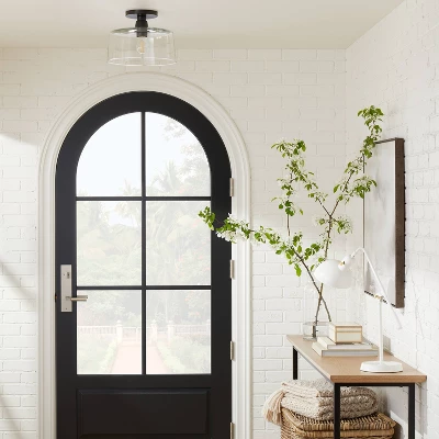 Glass Semi Flushmount Ceiling Light Black - Threshold™ designed with Studio McGee Glass Semi Flushmount Ceiling Light Black - Threshold™ Designed With Studio McGee -WarmWhisper Store GUEST d26cc63d ae18 41be 9310 bd047aa57ec8