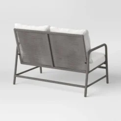 Granby Padded Wicker Patio Loveseat - Gray - Threshold™ -WarmWhisper Store GUEST d30d4d74 4ffa 4ced b16e bb927b130223