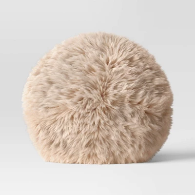 Long Faux Fur Round Throw Pillow - Threshold™ Long Faux Fur Round Throw Pillow - Threshold™ -WarmWhisper Store GUEST d41c4580 a23f 4211 9fc7 9518971a2a73