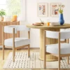 Kenova Upholstered Dining Chair With Wood Dowel Legs Cream - Threshold™