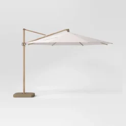 11'x11' Offset Patio Umbrella - Light Wood Pole - Threshold™ -WarmWhisper Store GUEST d7b30535 8f96 400e a9ef c247067c3f11