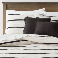 5pc Modern Stripe Comforter Set Off-White - Threshold™ -WarmWhisper Store GUEST d81faf94 ee3f 4080 891b 0b22eac915d6
