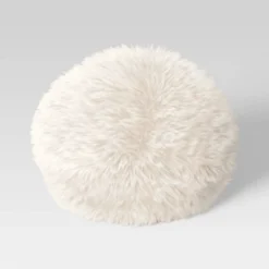 Long Faux Fur Round Throw Pillow - Threshold™ 4 Long Faux Fur Round Throw Pillow - Threshold™ -WarmWhisper Store GUEST d82dbe35 b8b9 4390 b987 ed4324df2419
