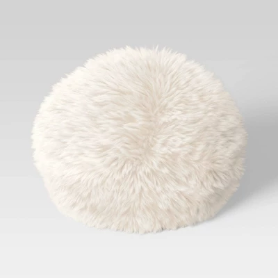 Long Faux Fur Round Throw Pillow - Threshold™ Long Faux Fur Round Throw Pillow - Threshold™ -WarmWhisper Store GUEST d82dbe35 b8b9 4390 b987 ed4324df2419