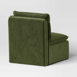 Haven Velvet Modular French Seam Sofa Chair Dark Green - Threshold™ -WarmWhisper Store GUEST db0036a6 d5c7 4235 8cdb 3f004594e8ef