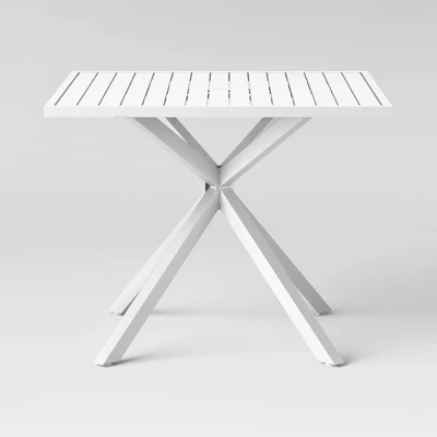 Seabury Steel 4 Person Square Patio Dining Table, Outdoor Furniture - White - Threshold™ Seabury Steel 4 Person Square Patio Dining Table, Outdoor Furniture - White - Threshold™ -WarmWhisper Store GUEST db4ac971 10b6 4433 ac7d 032ce9d94caa