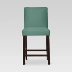 25" Velvet Parsons Counter Height Barstool Wood - Threshold™ -WarmWhisper Store GUEST e3973a5e 5bf0 429e 8c8c 321e5ddb261c