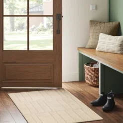 2'6"x3'8" Washable Uneven Blocks Accent Rug - Threshold™