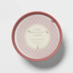 13oz Footed Textured Ceramic Dish With Dustcover Peony Rose Water & Freesia Pink - Threshold™ -WarmWhisper Store GUEST eb87a0a5 6a53 40c2 940e 8e0616399c3d