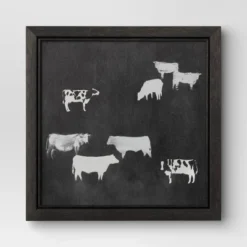(Set Of 2) 12" X 12" Cow Collection II Framed Wall Canvases - Threshold™ -WarmWhisper Store GUEST eba1d89c 78cc 4c5b 8c67 3a03cc2b6c22
