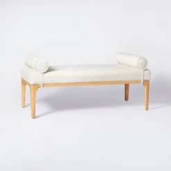 Randolph Bench With Bolster Pillows Linen - Threshold™ Designed With Studio McGee 7 Randolph Bench With Bolster Pillows Linen - Threshold™ Designed With Studio McGee -WarmWhisper Store GUEST ebdd4b7b 6e57 423c 908a 14e05a7f5b15