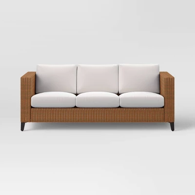 Brookfield Steel Wicker Patio Sofa - Light Brown - Threshold™ Brookfield Steel Wicker Patio Sofa - Light Brown - Threshold™ -WarmWhisper Store GUEST ecddb06f 73a0 4fdd 8f53 dd5afcb1901d
