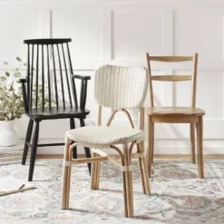 Canton Rattan And Woven Dining Chair White - Threshold™ -WarmWhisper Store GUEST ede753e1 6667 4c1f abc9 2409d3e550ad