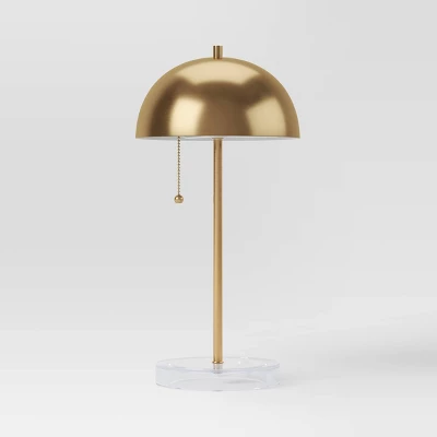 Dome Table Lamp with Acrylic Base Brass - Threshold™ Dome Table Lamp With Acrylic Base Brass - Threshold™ -WarmWhisper Store GUEST ef97fb3e 426e 4a0f a1be 70de24cbbc36