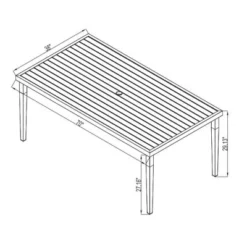 Fairmont Rectangle Steel Patio Dining Table, Outdoor Furniture - Black - Threshold™ -WarmWhisper Store GUEST efc5895e 1526 4628 a056 bed43df62610