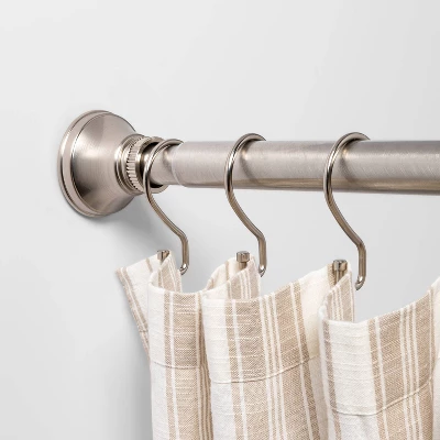 72" Rust Proof Stainless Steel Two-Way Mount Taper Finial Shower Curtain Rod Nickel - Threshold™ 72" Rust Proof Stainless Steel Two-Way Mount Taper Finial Shower Curtain Rod Nickel - Threshold™ -WarmWhisper Store GUEST f1b68971 3ef0 4de7 9cc6 05bf3d96941d