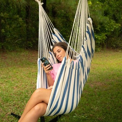 Pillowtop Chair Swing with Spreader Bar Heathered Blue - Threshold™ Pillowtop Chair Swing With Spreader Bar Heathered Blue - Threshold™ -WarmWhisper Store GUEST f37bb46f 1519 4e2c a9a8 9d24f15623a1