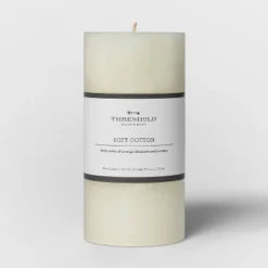 Pillar Candle Soft Cotton White - Threshold™ -WarmWhisper Store GUEST f4713196 2100 4643 9a46 22b33129a00c
