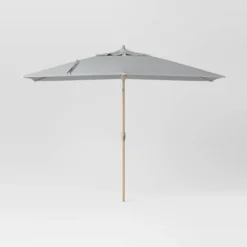 10'x6' Rectangular Market Patio Umbrella - Light Wood Pole - Threshold™ -WarmWhisper Store GUEST f5207d19 b112 42c3 9b2a 2cb4b691976e