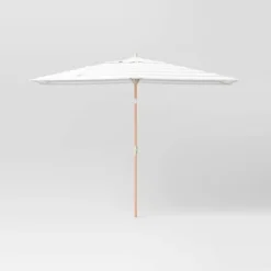 10'x6' Rectangular Market Patio Umbrella - Light Wood Pole - Threshold™ -WarmWhisper Store GUEST f54a3077 f1a5 43a3 a82f 09bba8e9f5d4