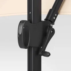 11'x11' Offset Patio Umbrella Tan - Black Pole - Threshold™ -WarmWhisper Store GUEST f79ac294 d06e 484d 889c 0886e604e724