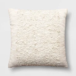 Textural Solid Square Throw Pillow - Threshold™ -WarmWhisper Store GUEST f94a454f 688c 4595 82fe 2525b3a6f81a