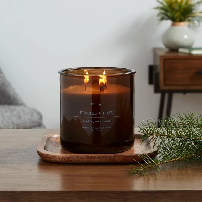 23oz XL 3-Wick Fennel + Pine Wooden Amber Glass with Wood Lid and Stamped Logo Amber Candle - Threshold™ 23oz XL 3-Wick Fennel + Pine Wooden Amber Glass With Wood Lid And Stamped Logo Amber Candle - Threshold™ -WarmWhisper Store GUEST f97e7f56 2b88 45f1 b9bf 917ecf7e2463
