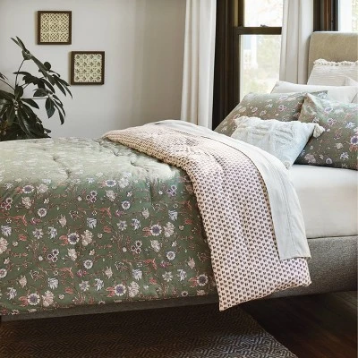 Boho Reversible Printed Comforter & Sham Set Green Floral - Threshold™ Boho Reversible Printed Comforter & Sham Set Green Floral - Threshold™ -WarmWhisper Store GUEST fbad159f b458 45ec 8131 c027e8589b47